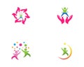 Happy kids logovector template