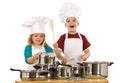 Happy kids making noise Royalty Free Stock Photo