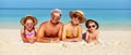 Loving family spending day on beach Royalty Free Stock Photo