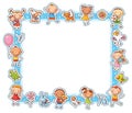 Happy Kids Rectangular Frame