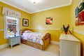 Happy kids room in bright yellow Royalty Free Stock Photo