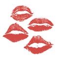 Happy kiss day. lips pomade Vector Royalty Free Stock Photo
