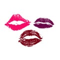 Happy kiss day. lips pomade Vector Royalty Free Stock Photo