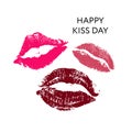 Happy kiss day. lips pomade Vector Royalty Free Stock Photo