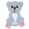 Happy koala cartoon sitting Royalty Free Stock Photo