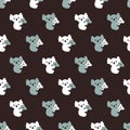 Happy Koala Mother and Child Sweet Hug Vector Pattern