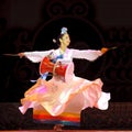 Happy Korean ethnic dancer