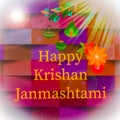 Happy Krishan Janmashtami Or Happy Janmashtami Beautiful Unique Designed Illustration Image.