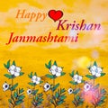 Happy Krishan Janmashtami Or Happy Janmashtami Beautiful Unique Designed Illustration Image.