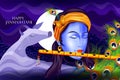 Happy Krishna Janmashtami background