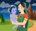 Happy Krishna Janmashtami festival Background of India
