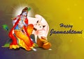 Happy Krishna Janmashtami Indian festival celebration background Royalty Free Stock Photo