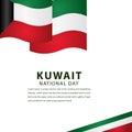 Happy Kuwait Independence Day Celebration Vector Template Design Illustration