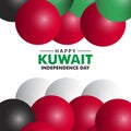 Happy Kuwait Independence Day Vector Template Design Illustration