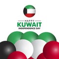 Happy Kuwait Independence Day Vector Template Design Illustration