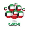 Happy Kuwait Independence Day Vector Template Design Illustration