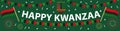 Happy Kwanzaa banner. African American holiday festival template for your design with kinara. Vector illustration. Royalty Free Stock Photo