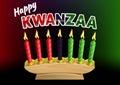 Happy Kwanzaa Candles Design Royalty Free Stock Photo