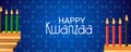 Happy Kwanzaa Celebration African American holiday festival of harvest.