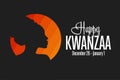 Happy Kwanzaa. December 26 until January 1. Holiday concept. Template for background, banner, card, poster with text