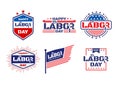 Happy Labor Day.America labor day for Greeting Card.Typography Labor Day Labels or Badges Design.Labor Day Labels or Badges