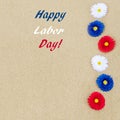 Happy Labor day background on the beach Royalty Free Stock Photo