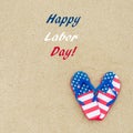 Happy Labor day background on the beach Royalty Free Stock Photo