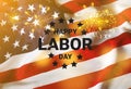 Happy Labor day banner, american patriotic background. Independence day of America Royalty Free Stock Photo