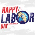 Happy Labor Day banner. Design template. Vector illustration.