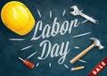 Happy Labor Day banner, poster. Design template. Vector illustration Royalty Free Stock Photo