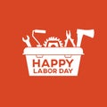 Happy labor day banner.