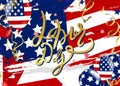 Happy Labor day banner,vector illustration  american patriotic background Royalty Free Stock Photo