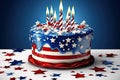 Happy Labor Day. cake of independence day. 4th of july background