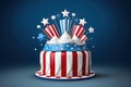 Happy Labor Day. cake of independence day. 4th of july background