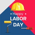 Happy Labor Day card. Ad concept. Design template. Vector Royalty Free Stock Photo