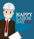 Happy labor day card Royalty Free Stock Photo