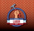 Happy labor day card Royalty Free Stock Photo