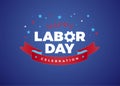 Happy Labor Day celebration text vector illustration - USA Happy Labor Day design Royalty Free Stock Photo
