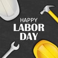 Happy labor day concept background, realistic style Royalty Free Stock Photo