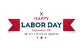 Happy Labor Day greeting banner. Royalty Free Stock Photo