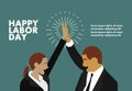 Happy labor day greeting card businessman concept illustration Royalty Free Stock Photo