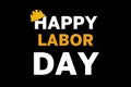 Happy Labor Day, lettering 1st may with yellow helmet. Labour Day banner background. International Workers day Royalty Free Stock Photo