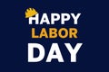 Happy Labor Day, lettering 1st may with yellow helmet. Labour Day banner background. International Workers day Royalty Free Stock Photo