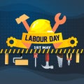 Happy Labor Day. Poster or Banner. 1 May International labour day