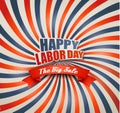 Happy Labor Day Sale Retro Background.