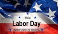 Happy Labor Day, September 7th, Beautiful design element White background. United state of America, American Labor day Royalty Free Stock Photo