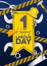 Happy Labor Day. 1st May International labour day Poster or Banner.