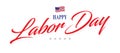 Happy Labor Day Text, Vector Illustration