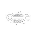 Happy Labor Day vector icon symbol isolated background Royalty Free Stock Photo