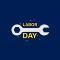 Happy Labor Day vector icon symbol isolated background Royalty Free Stock Photo